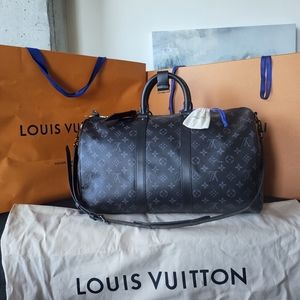 Louis Vuitton 45cm keep all monogram eclipse